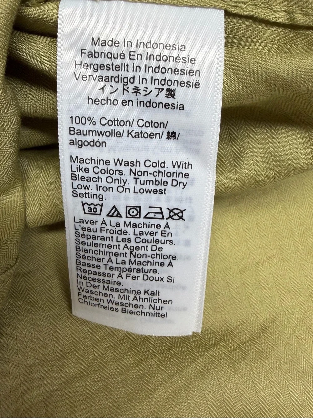 J. Crew Olive Lightweight top cotton size L NWT